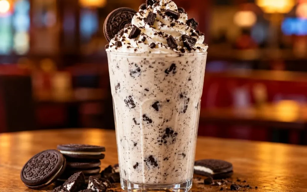 Applebee's Oreo Cookie Shake with Vanilla Ice Cream and Crushed Oreo Cookies