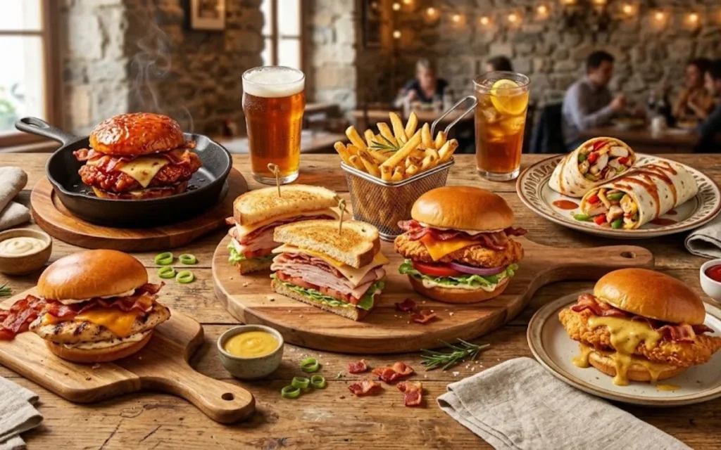 Applebee’s allergen menu burgers, sandwiches and wraps with fries and drinks