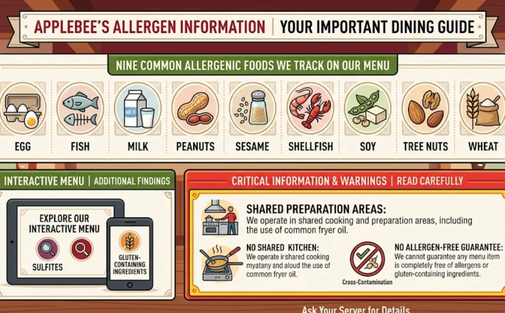 Applebee’s Appetizers Menu With Prices & Calories allergen info